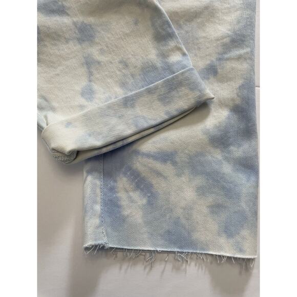 GAP Denim Jeans Size 8/29 Blue White Tie Dye SLIM BOYFRIEND Mid Rise Cropped NEW - Picture 6 of 12